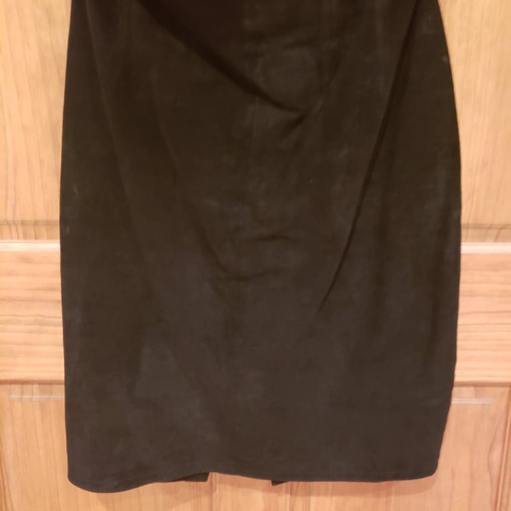Black Suede Pencil Skirt